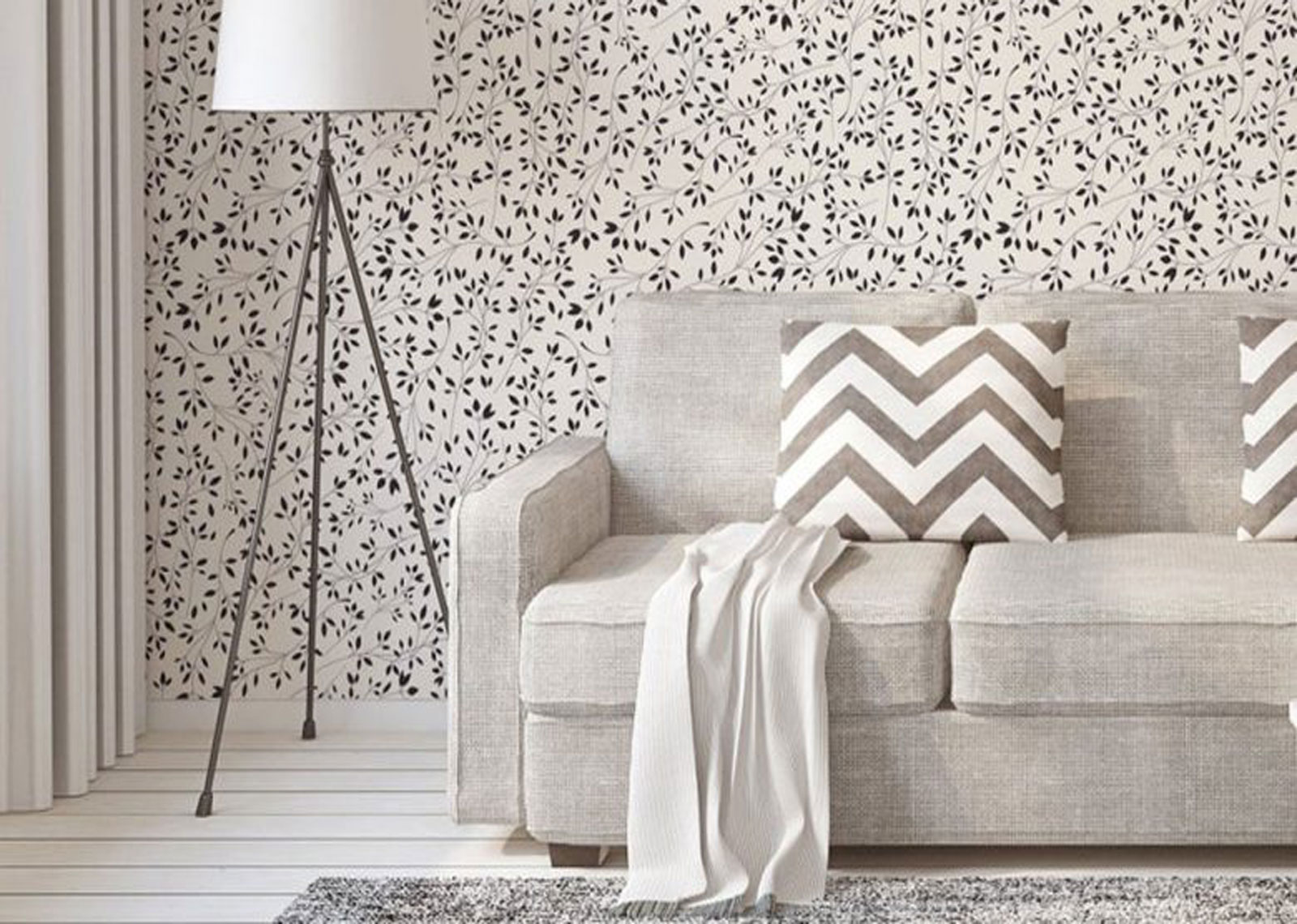 ایجادخطای دید برای افزایش ارتفاع و عرض دیوار با انتخاب کاغذ دیواری مناسب